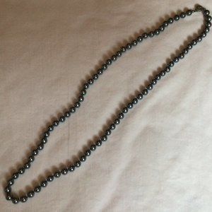 Vintage blue bead necklace.